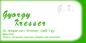 gyorgy kresser business card